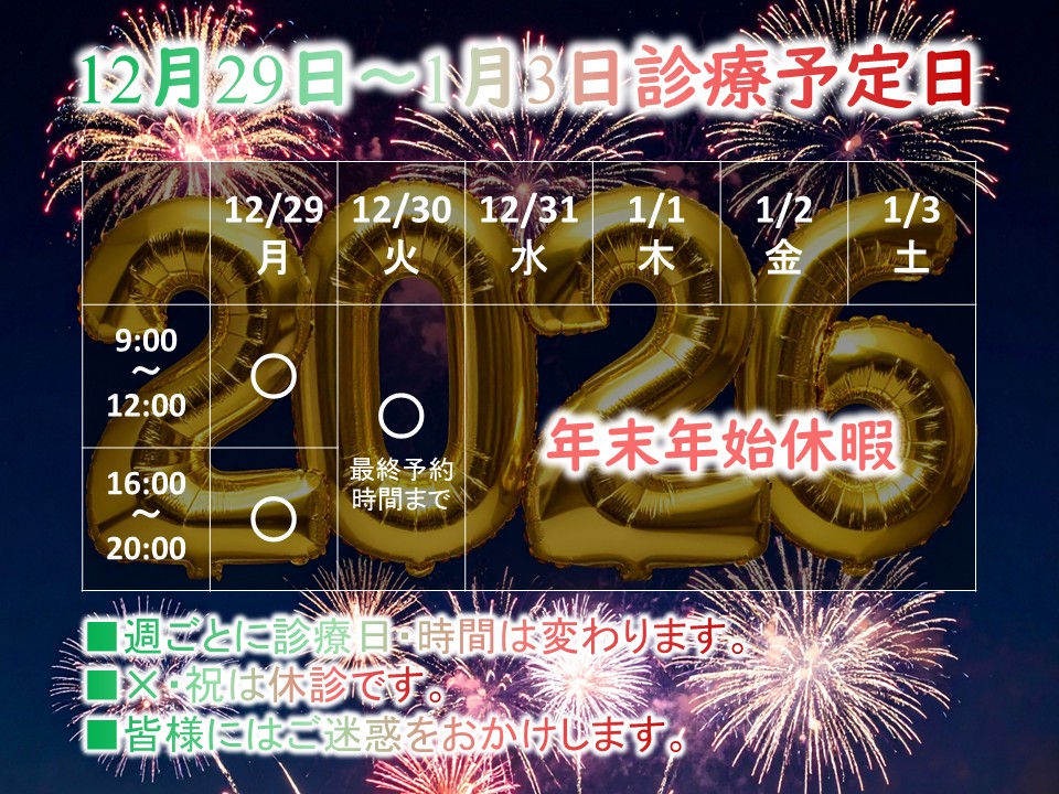 12月29日-1月3日